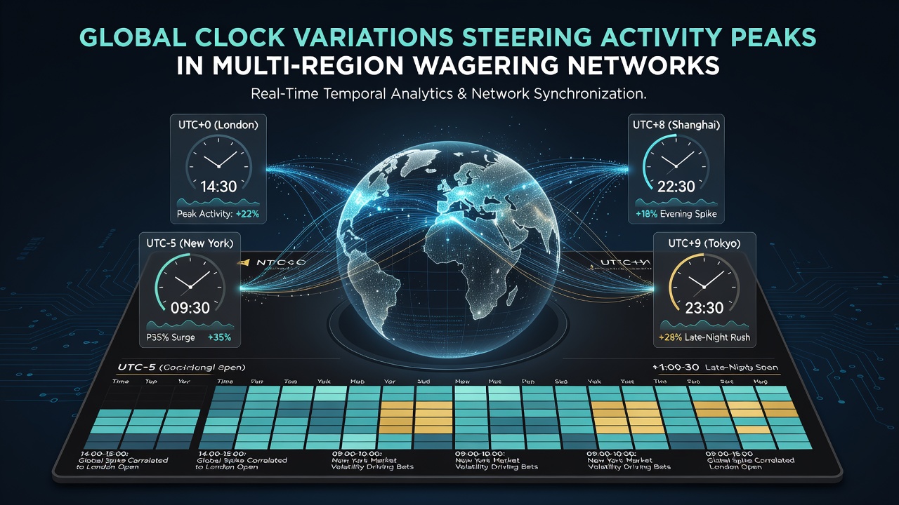 Network activity graph showing peaks aligned with global time zones